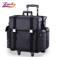 Professional Beauty Makeup Artist Case on Wheels Soft Cosmetic Case with Trolley and Storage Drawers